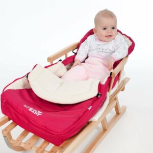 Warme fleece voetenzak - Rood - Universeel 5-puntsgordel