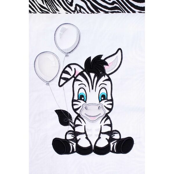 3-delige babybedset Zebra 100x135 cm wit-zwart – zacht en comfortabel katoen