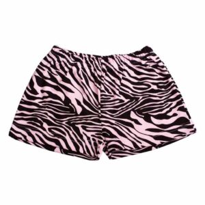 Shorts - Zebra patroon - Roze - 100% katoen - 5-6 jaar