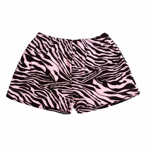 Shorts - Zebra patroon - Roze - 100% katoen - 5-6 jaar