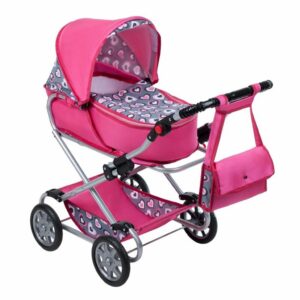 2in1 Roze Poppenwagen - Verstelbaar met Draagtas