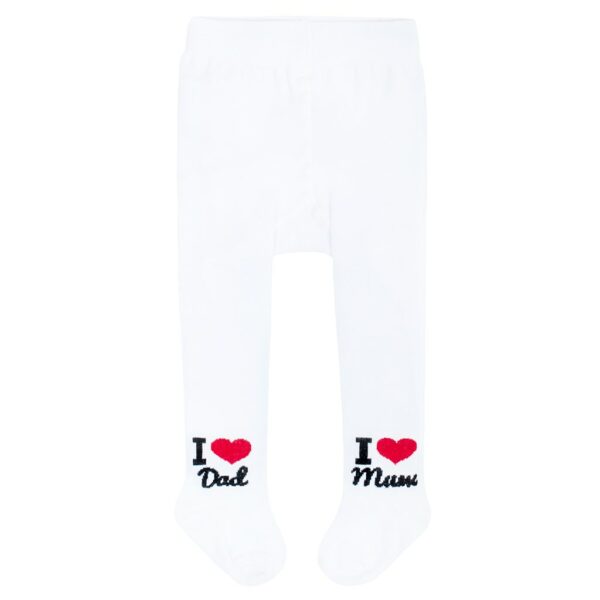Babykleding - Witte babymaillot - I ♥ Mum & Dad - maat 56 (0-3 maanden)