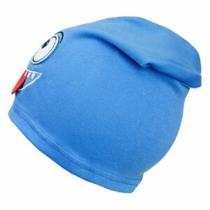 Kinderbeanie - Lichtblauw - Maat 110 (4-5 jaar) - 100% Katoen