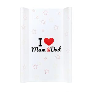 Aankleedkussen - 70x50cm - Waterproof - I Love Mum & Dad Design