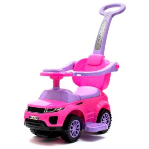 3-in-1 Loopauto Roze - Duwwagen, Loopwagen & Speelauto