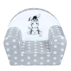 Kinderstoel - Grijs met Witte Stippen - Comfortabel