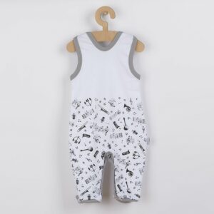 Baby Romper - Muzikaal Thema - Wit Katoen - Maat 74 (6-9m)