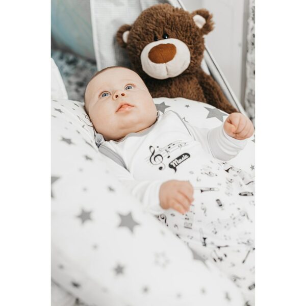 Baby Romper - Muzikaal Thema - Wit Katoen - Maat 74 (6-9m) - Afbeelding 2