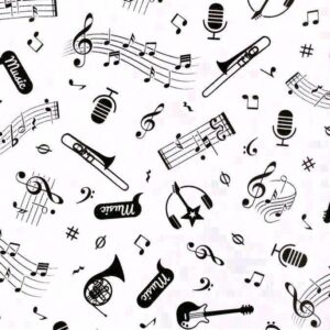 Babybroekje - Muziek thema - Katoen - Drukknoopsluiting