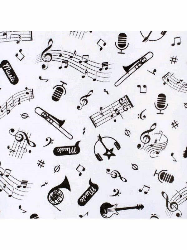 Babyvestje - 100% Katoen - 62 (3-6 maanden) - Muzikale Print - Afbeelding 2