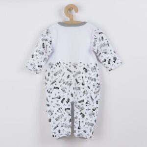 Baby Clothing - Baby cotton jumpsuit - Music thema - Maat 80 (9-12 maanden)