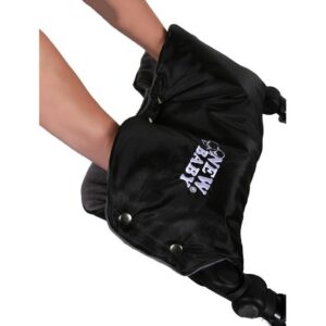 Fleece handmuff - Zwart/lichtgrijs - Warmtebescherming