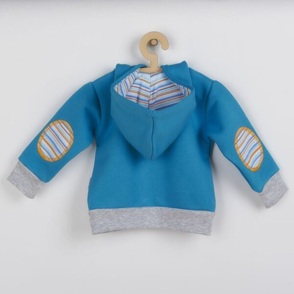 2-delige set - turquoise - maat 56 (0-3 maanden) - sweatshirt met rits - Afbeelding 2