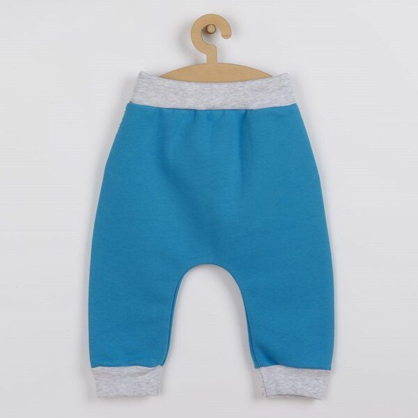 2-delige set - turquoise - maat 56 (0-3 maanden) - sweatshirt met rits - Afbeelding 4