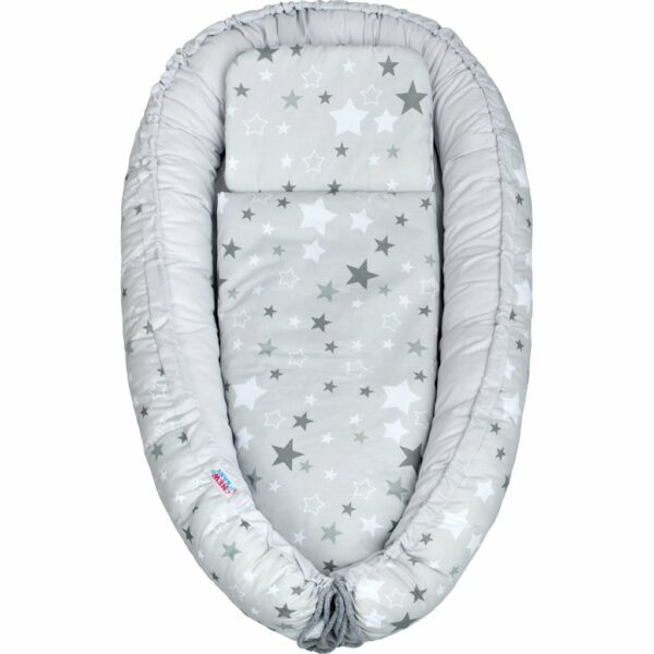 Luxe Babynestje - Wit en Grijs Sterren - Essentials