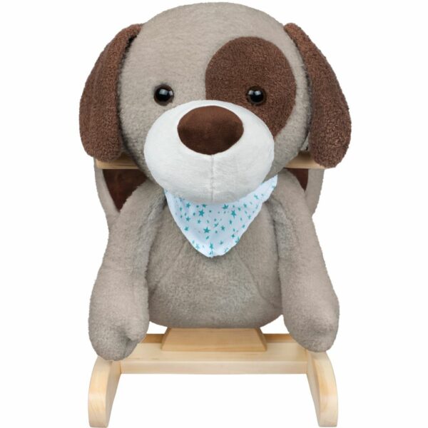 Hobbelpaard Hond Grijs-bruin met Melodie - Speelgoed - Afbeelding 2