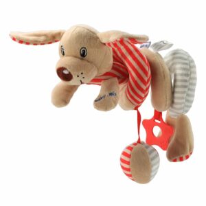 Spiraal speelgoed Hond - Rood-wit - Tactiel en visueel