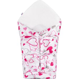 Wikkeldeken - Baby Pink Hearts - Katoen
