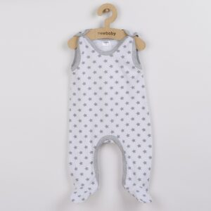 Baby onesie - Grijs met sterren - 100% katoen - Maat 50