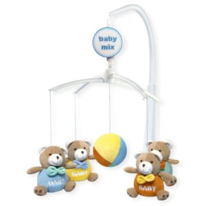 Mobiel voor boven de wieg - Pluche teddyberen met muziek