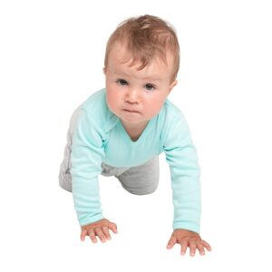 Baby body - Grijs met sterren - Katoen - Knoopjes zijkant
