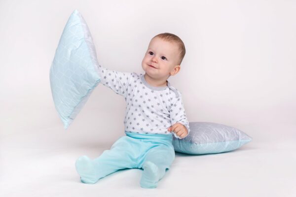 Baby bodysuit - Lange mouwen - Grijze sterretjes - Maat 86 (12-18m)