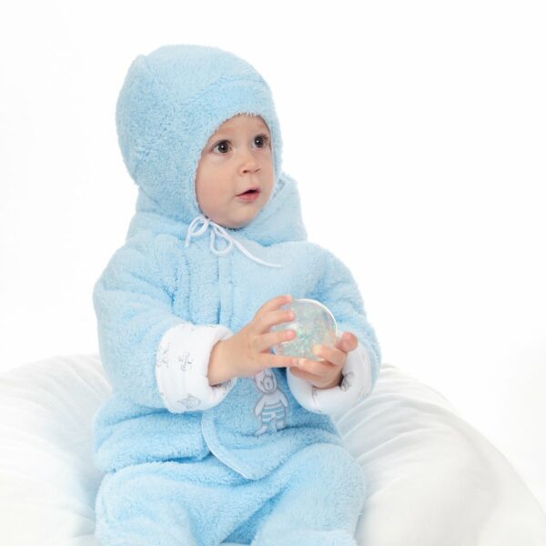 Jumpsuit - Lichtblauw - Maat 74 - Teddybeer - Warme fleece - Afbeelding 5