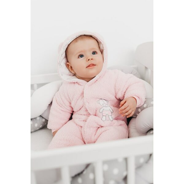 Winter jumpsuit - Nice Bear - roze - maat 74 - 6-9 maanden - Afbeelding 4
