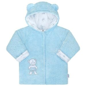 Winterjack - Babyjas - Lichtblauw - Teddybeer - Capuchon
