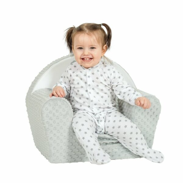 Kinderfauteuil - Grijs Minky - Vrolijke Vos - Afbeelding 5