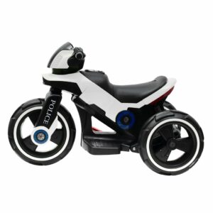 speelgoed motorfiets - politie - 3-wieler - zwart-wit
