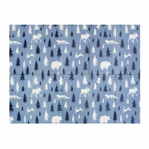 Gevouwen speelmat met bomen en dieren - Blauw/Wit
