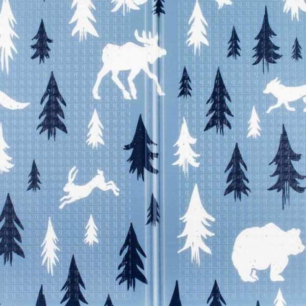 Gevouwen speelmat met bomen en dieren - Blauw/Wit - Afbeelding 2