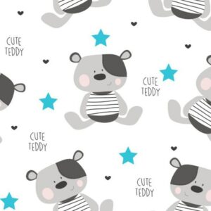 Flanellen luiervoldoek - Waterproof - Teddybeerpatroon