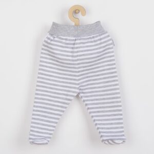 Babybroekje - Grijze en witte strepen - Borduursel zebra met ballonnen