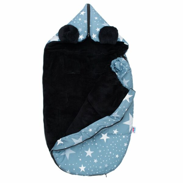 Voetenzak Blauw - Universele fleece met capuchon