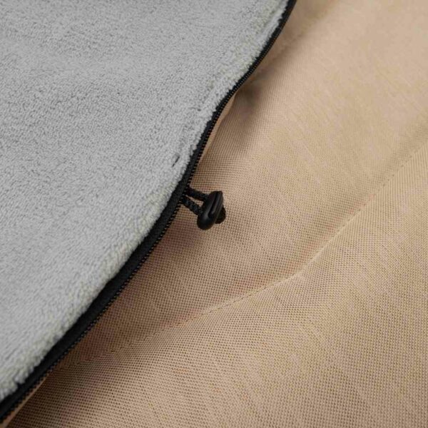 Beige voetenzak buggy met afneembare bontkraag - Afbeelding 2