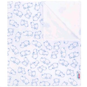 Flanellen Verschoonmat - Waterproof Nijlpaard Design