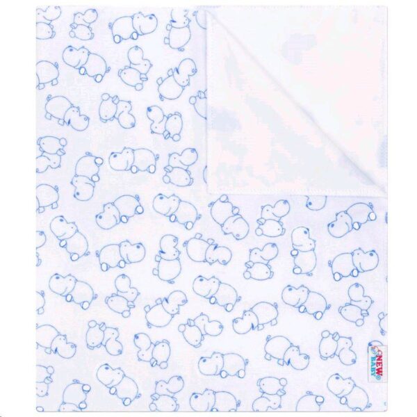Flanellen Verschoonmat - Waterproof Nijlpaard Design