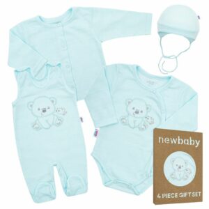 Baby Clothing - 4 Piece Gift Set - Lichtblauw - Berenprint