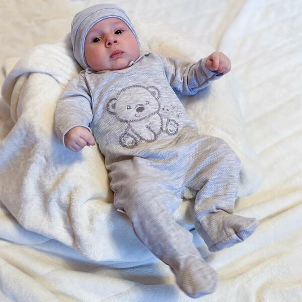Babyset - 4-delig - Jasje, romper, mouwloze romper, mutsje - Afbeelding 4