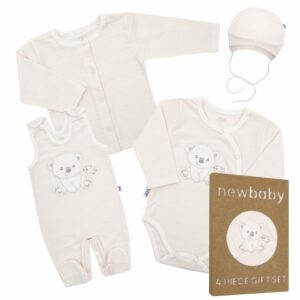 Kleding Set - 4-delig - Beige - Maat 62 (3-6 maanden) - Babymuts