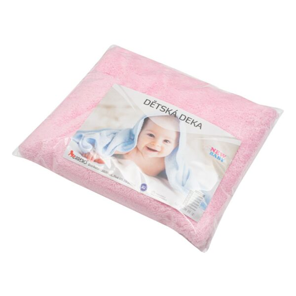 Babydeken 90x80 cm - Roze - Zacht en Warm - Knuffel - Afbeelding 3