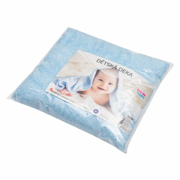Babydeken 90x80 cm - Blauw - Warm & Zacht - Afbeelding 3