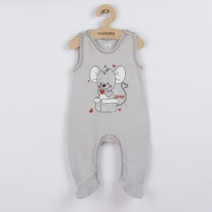 Babykleding - 2-delige set - Grijze vest en romper - Maat 86 (12-18 maanden)