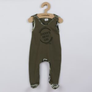 Baby Onesies - DADDY'S BRAVE GIRL - Camouflage - Katoen