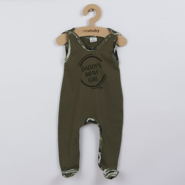 Baby Onesies - DADDY'S BRAVE GIRL - Camouflage - Katoen