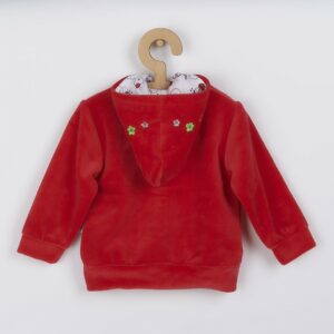 Kinderjas - Capuchon - Geborduurd lieveheersbeestje - Maat 68 (4-6 maanden)