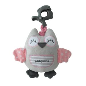 Knuffel Uil - Educatief Pluchen Speelgoed - Grijs