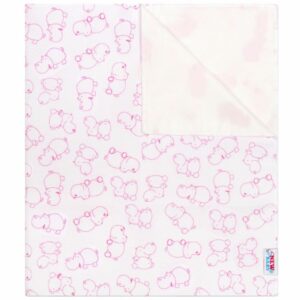 Flanel Pad - Roze Nijlpaarden - Hydrofiele luier